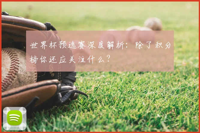 世界杯预选赛深度解析:除了积分榜你还应关注什么?